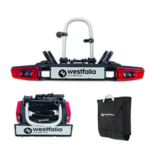 Westfalia Bikelander with LED lights Towball Mounted Tilting 2 Bicycle Carrier including bag